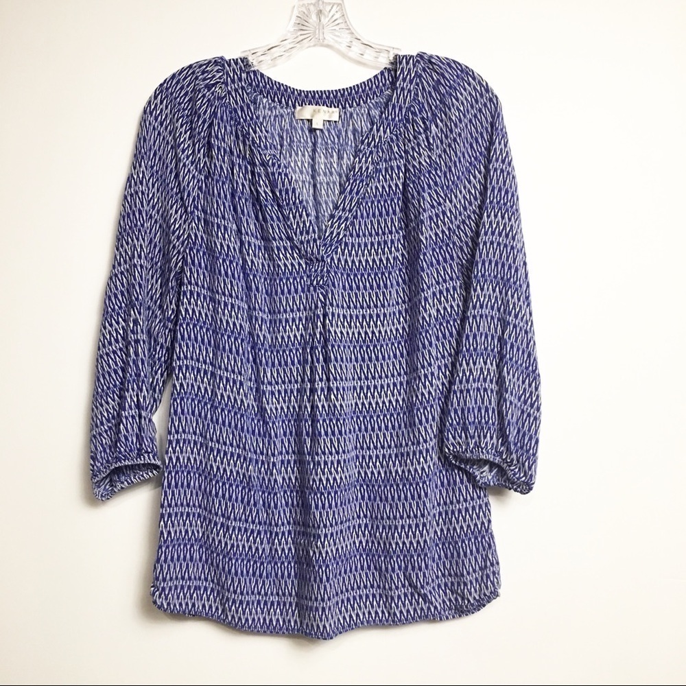 𝅺KENAR Boho Festival Blouse Top Blue Large